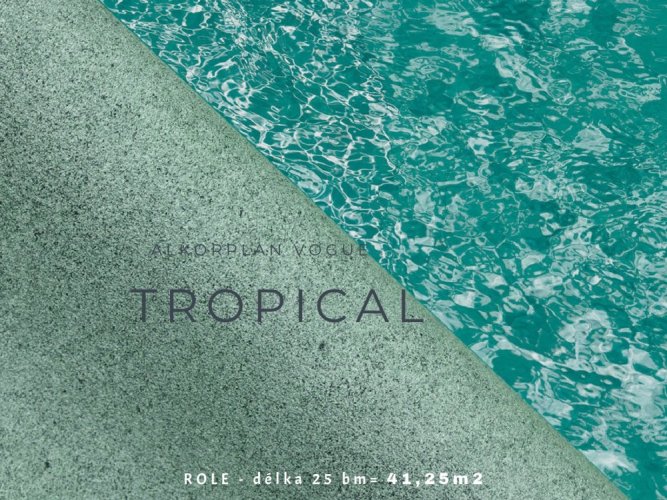 Bazénová fólie ALKORPLAN VOGUE - Tropical; 1,65m šíře, 2,0mm, 25m role